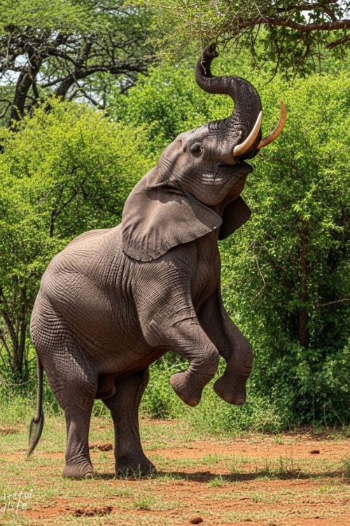 An elephant in the wild